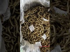 Golden galvanized chain sling with hook